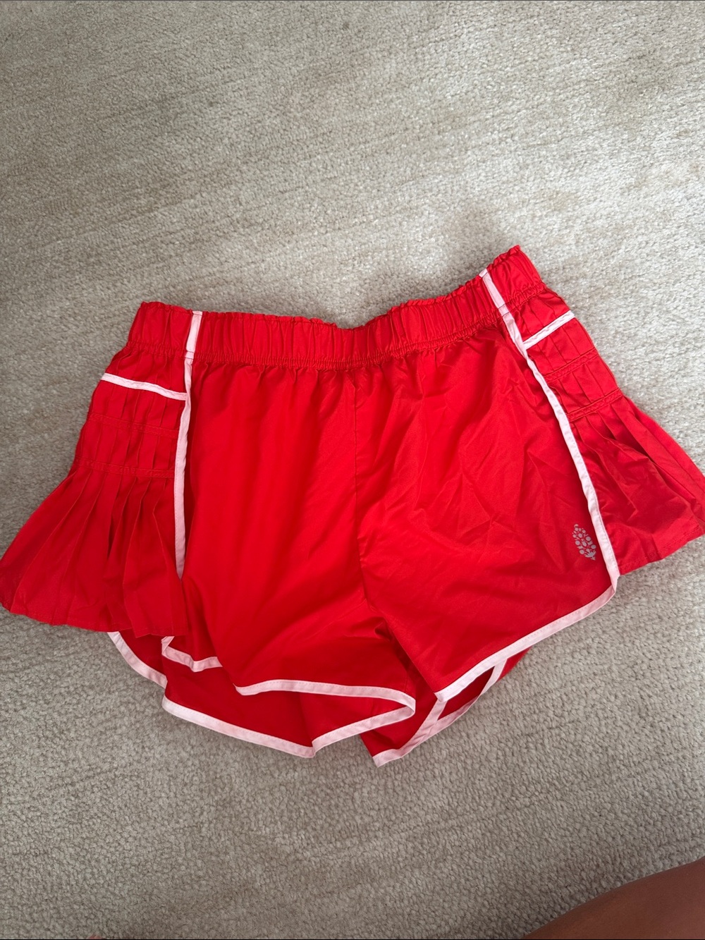 Fp movement Red Athletic Shorts with White Trim